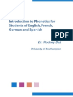 Introduction To Phonetics For Students of English, French, German and Spanish