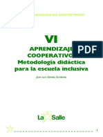 APRENDIZAJE COOPERATIVO Metodología Didáctica Para La Escuela Inclusiva