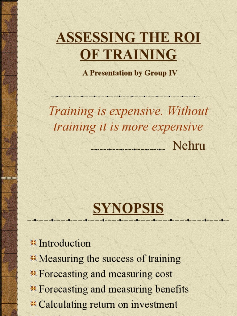 Training ROI Assessment Guide | PDF | Career & Growth