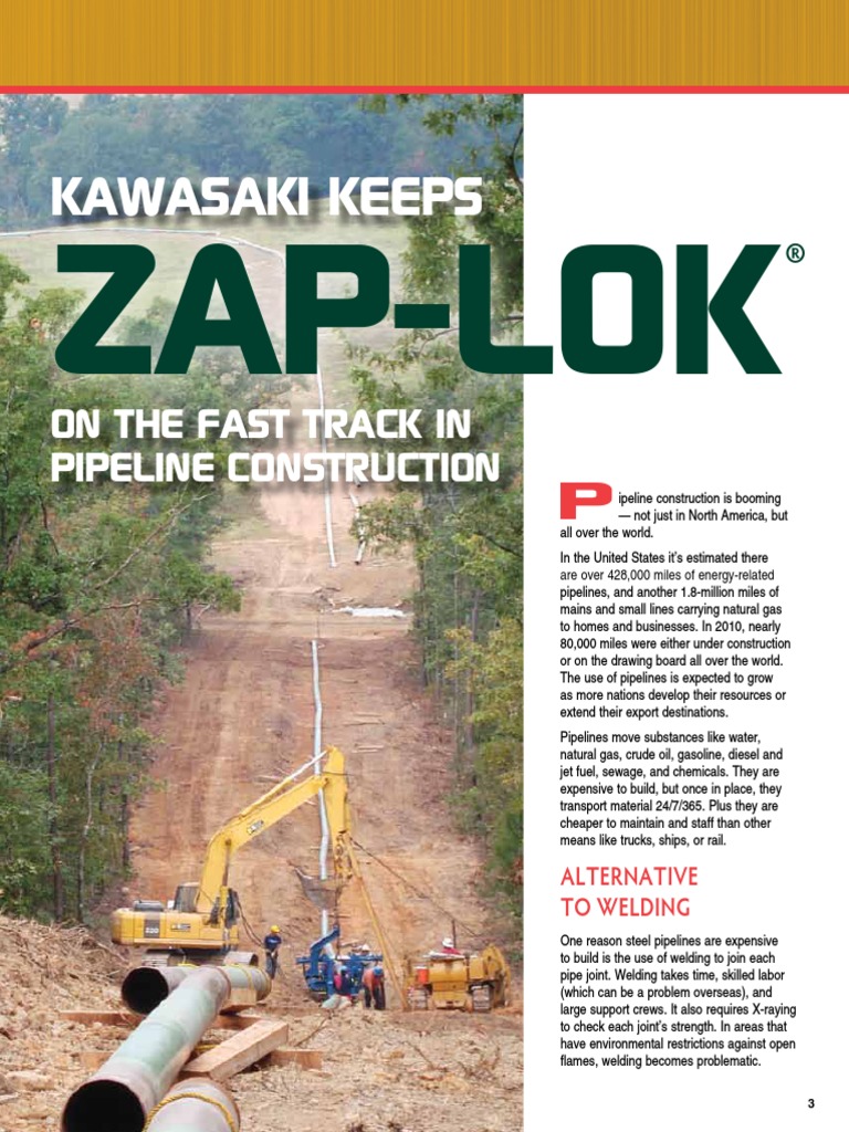 Zap Lok Pipeline Systems 4 2011 pdf Pipeline Transport Industries