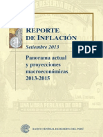 Reporte de Inflacion Setiembre 2013