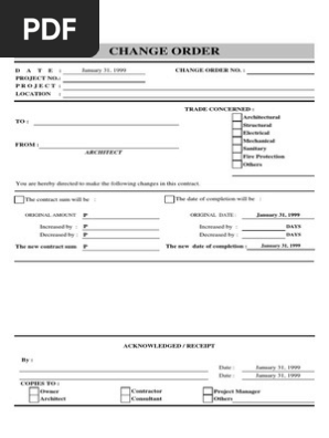 Change Order