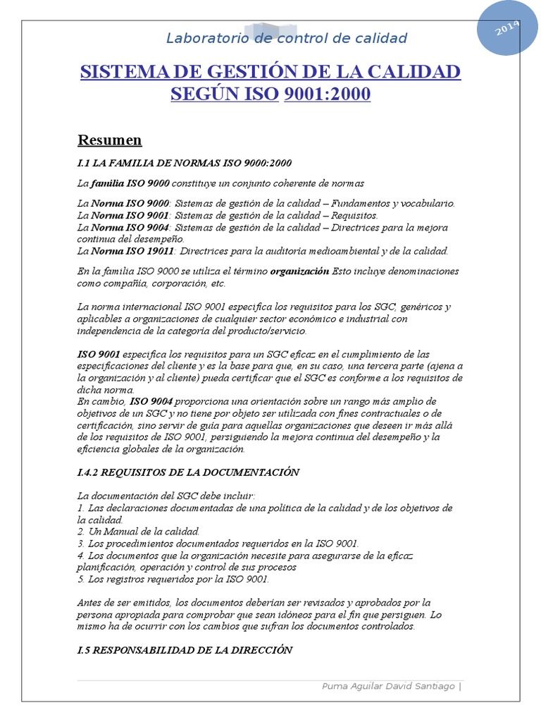 Laboratorio de Control de Calidad | PDF | Gestión de la calidad ...