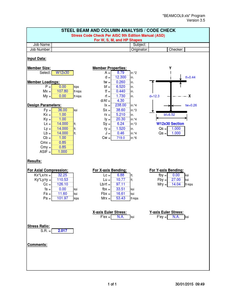 Steel Beam and Column Analysis Report | PDF | Teaching Methods ...