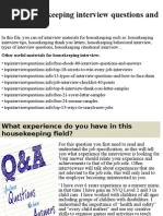 Download Top 10 housekeeping interview questions and answerspptx by zdgdfhjonh SN254151267 doc pdf