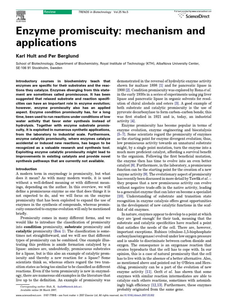 Bilder Von Enzyme Promiscuity – Enzyme Promiscuity – CMLY