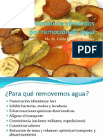 Deshidratacion y Remocion de Agua en los alimentos