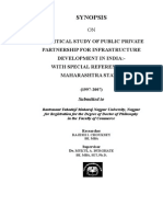 “A CRITICAL STUDY OF PUBLIC PRIVATE PARTNERSHIP FOR INFRASTRUCTURE DEVELOPMENT IN INDIA-.doc