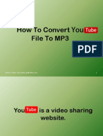 How To Convert Youtube File To MP3
