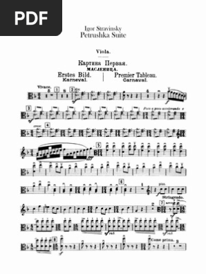 Stravinsky Petrushka Suite Viola scribd