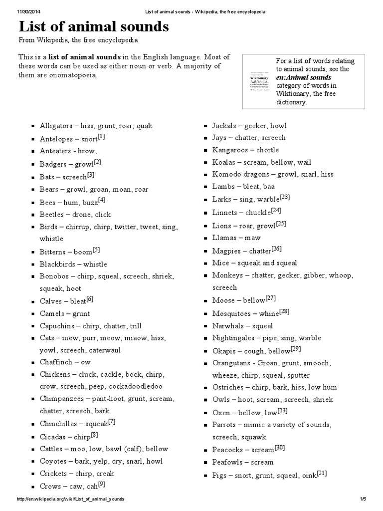 List of animal sounds - Wikipedia, the free encyclopedia.pdf