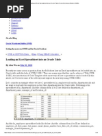 Loading An Excel Spreadsheet Into An Oracle Table (Oracle Warehouse Builder (OWB) )