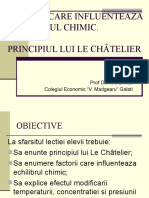 Factori Care Influenteaza Echilibrul Chimic. Principiul Lui