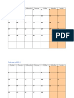 Calendar 2014 Luni-Duminica - Excel
