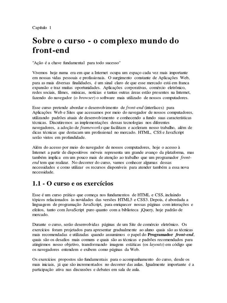Curso Completo de HTML (5), CSS (3), Java Script e PHP PDF | PDF ...