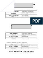 Calendario Admisión 2015-16