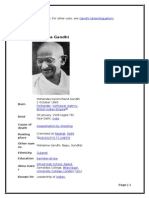 Mahatma Gandhi: "Gandhi" Redirects Here. For Other Uses, See