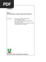 Edu 921 - Advanced Educational Research Methods PDF