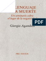 Agamben Giorgio El Lenguaje Y La Muerte