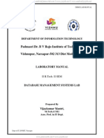 Dbms Lab Manual