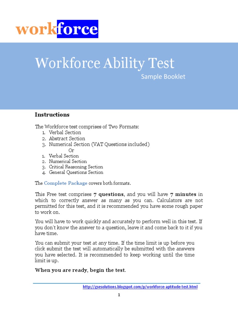 ATT - 1404901736356 - Workforce Free Test Questions - PDF 2 | PDF | Gce ...