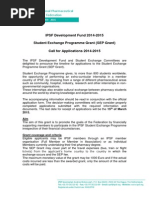 Download IPSF SEP Grant Call 2015 by International Pharmaceutical Students Federation IPSF SN254202310 doc pdf
