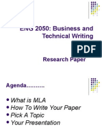 MLA and How To Write Your Paper PowerPoint Slides - Spring 2013 Mini II