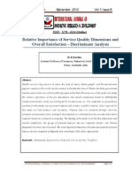 Service Quality Using Discriminant