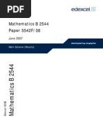 Edexcel Gsce Mark Scheme 06 07maths B Fraction Mathematics Applied Mathematics