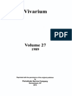 Vivarium - Vol. 27, Nos. 1-2, 1989