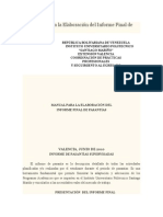 Informacion de Estructura Informe de Pasantia Santiago Mariño