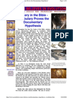 Forgery in the Bible - Vocabulary Proves the Documentary Hypothesis