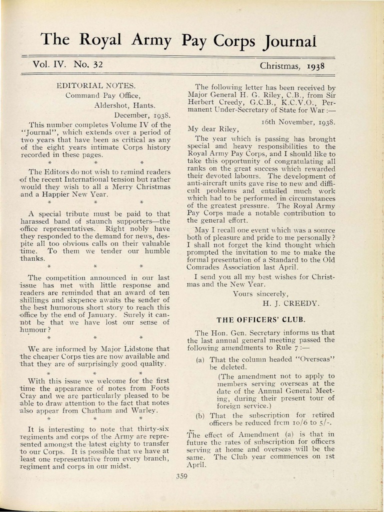 1938 Christmas Military Organization Military