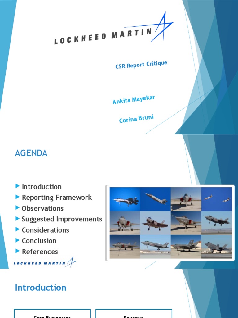 Lockheed Martin - CSR Report Analysis | PDF | Employment | Sustainability