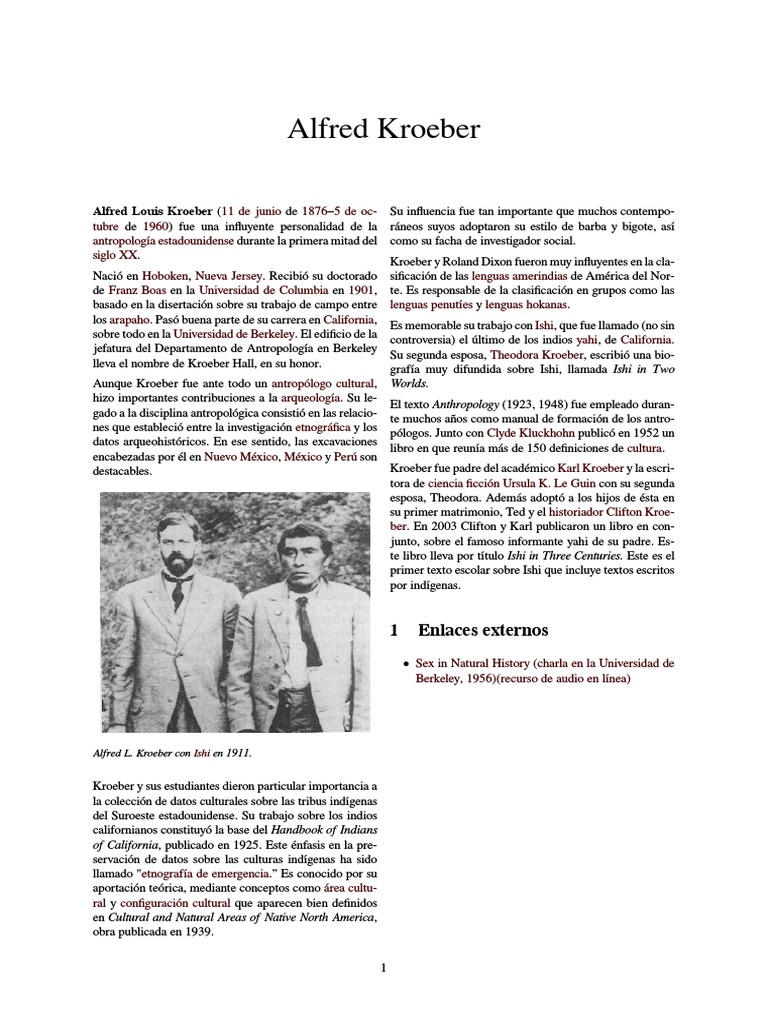 Alfred Kroeber PDF Museología Educacion Cultural