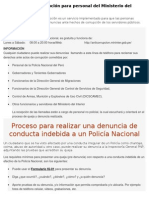 Denuncias Anticorrupción para Personal Del Ministerio Del Interior