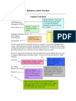 Business Letter Format: Company Letterhead