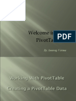 Welcome in Excel Pivottable: by Anurag Verma