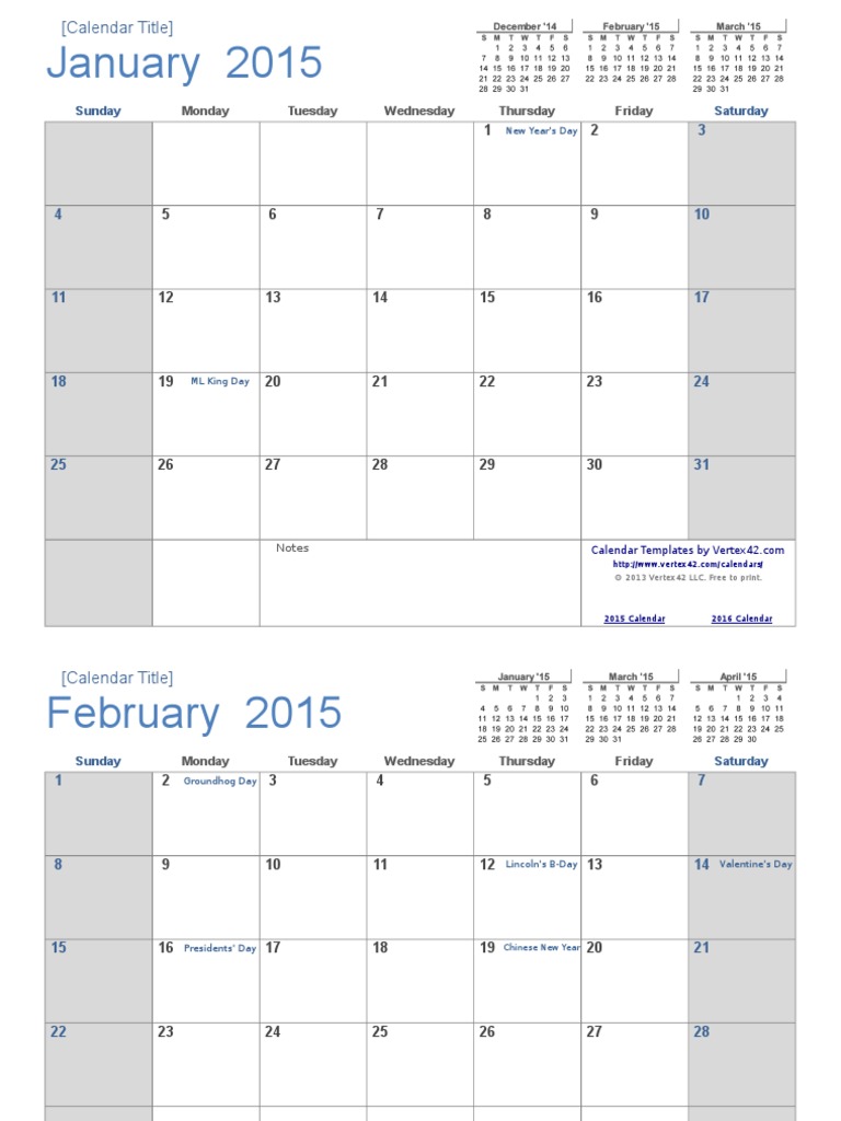 2015 Calendar Light | PDF | Easter | Observances, image size:768x1024