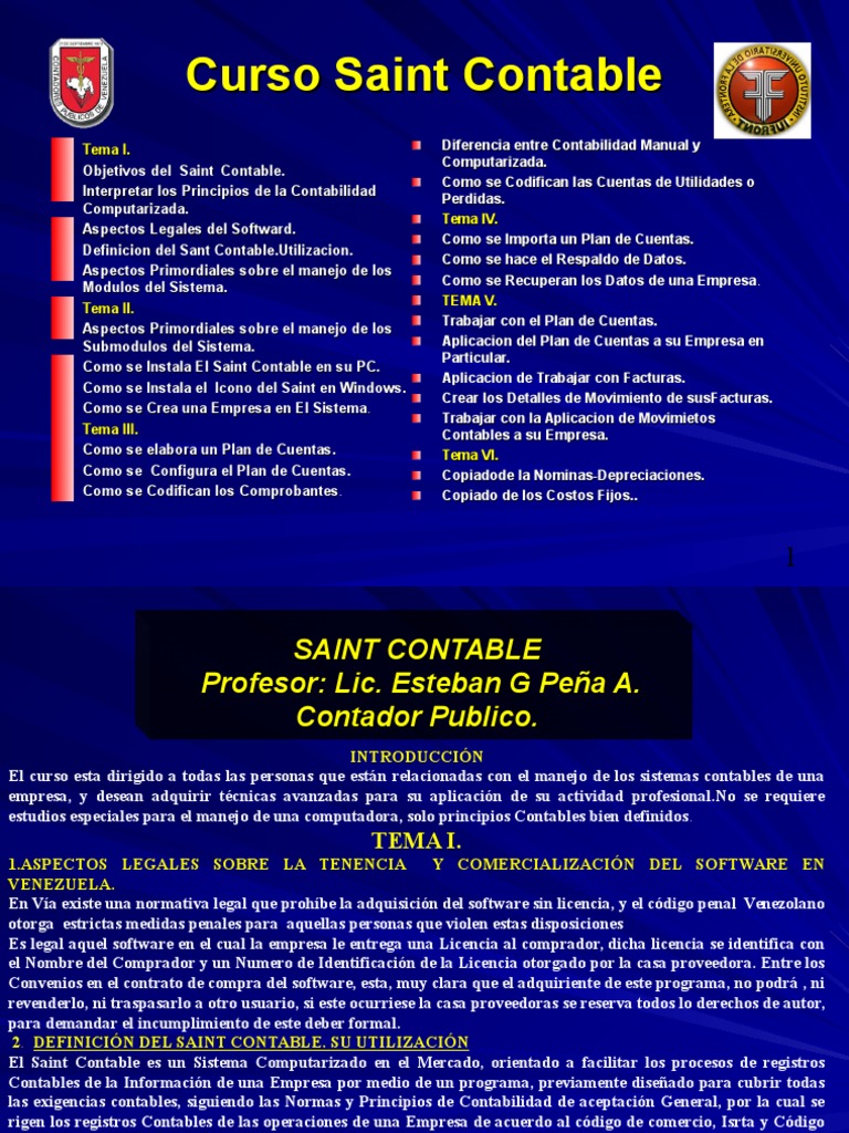 Saint Contable Contabilidad Archivo de computadora