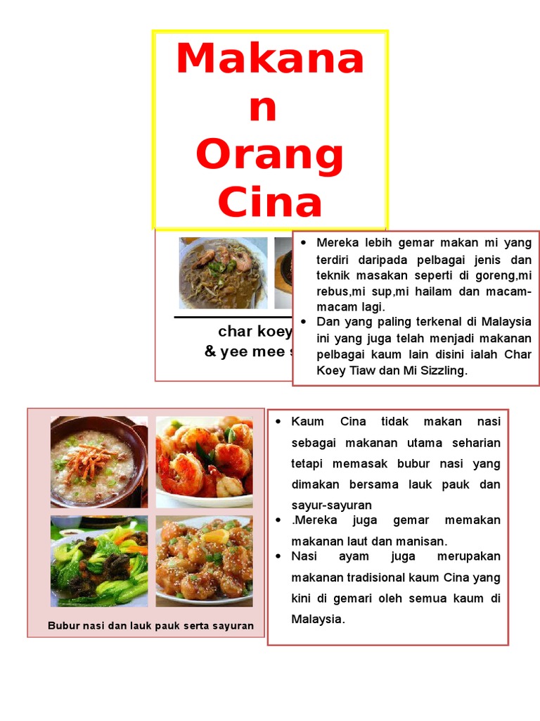 Cina malaysia di tradisional makanan