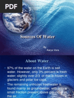 Sources of Water: By: Aarya Vora