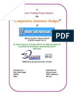 Comparative Statement Analysis of BSNL