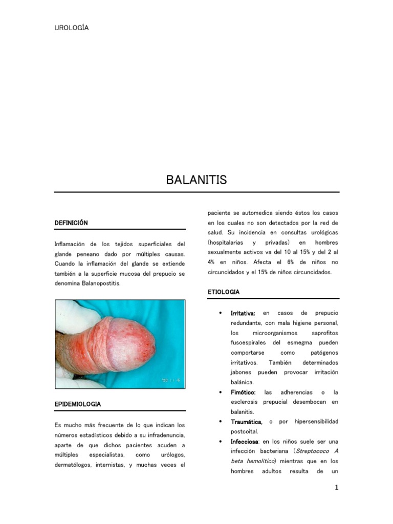BALANITIS PDF Circuncisi n Sistema Genitourinario