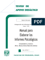 Manual Para Elaborar Informes Psicológicos