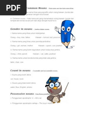 Proper And Common Nouns Kata Nama Am Dan Kata Nama Khas Noun Plural