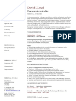 Document Controller CV Template