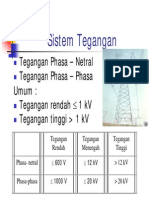 Penyaluran Daya Listrik - Sistem Tegangan