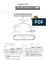 III BIM - 4to. Año - Guía 3 - Ecuación de Segundo Grado