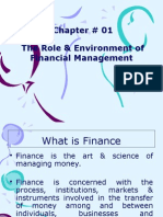 Chapter # 01 The Role & Environment of Financial Management